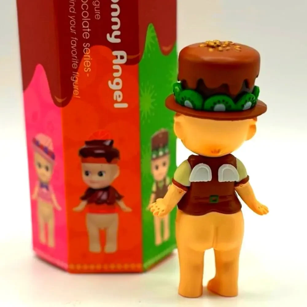 New Kawaii Cupid Angel Mini Figure in Kiwi Chocolate Costume, Cute Toy, Gift
